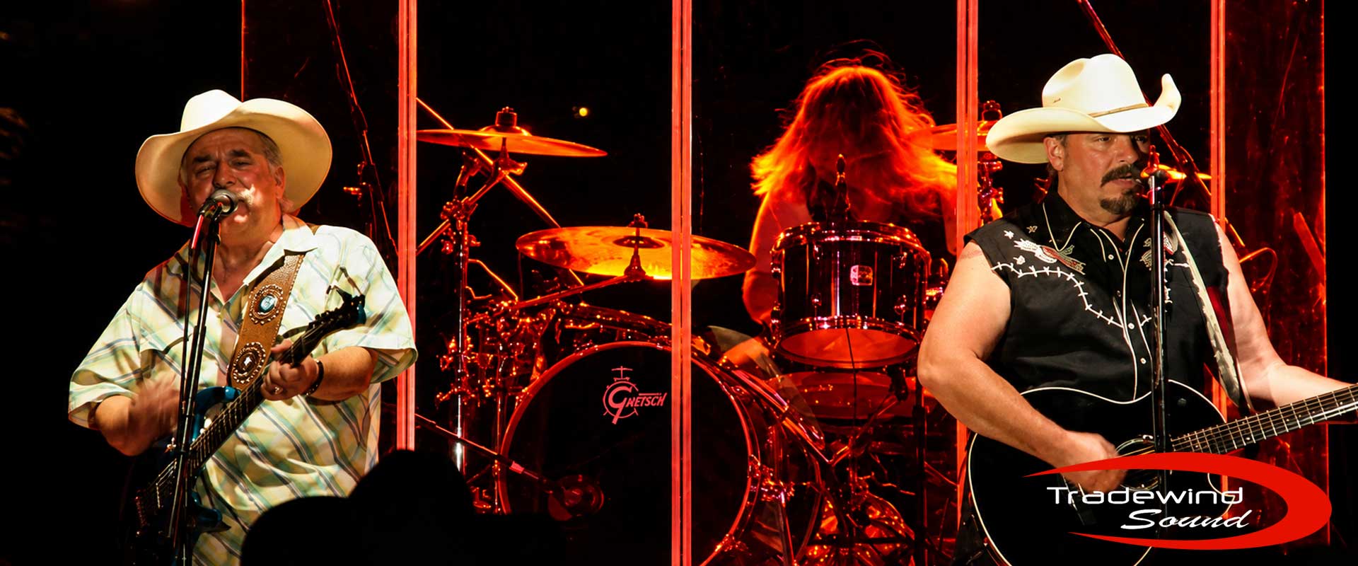 Live concert production with lighting and audio